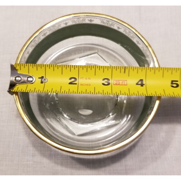 Vintage Jeannette Glass Green Hellenic Grecian Motif Fruit / Salad Bowl set of 4 - Picture 10 of 11